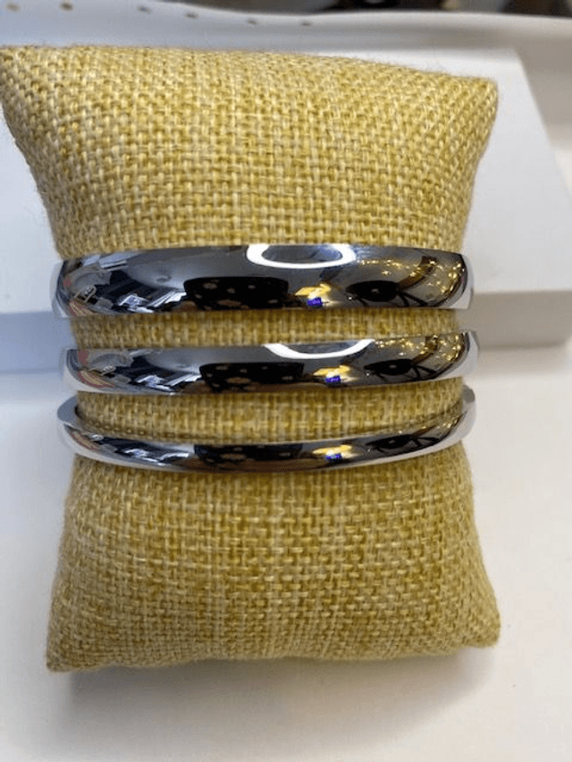 Lot de 3 joncs argentes 