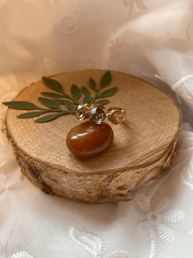 Bague 3 cristaux 