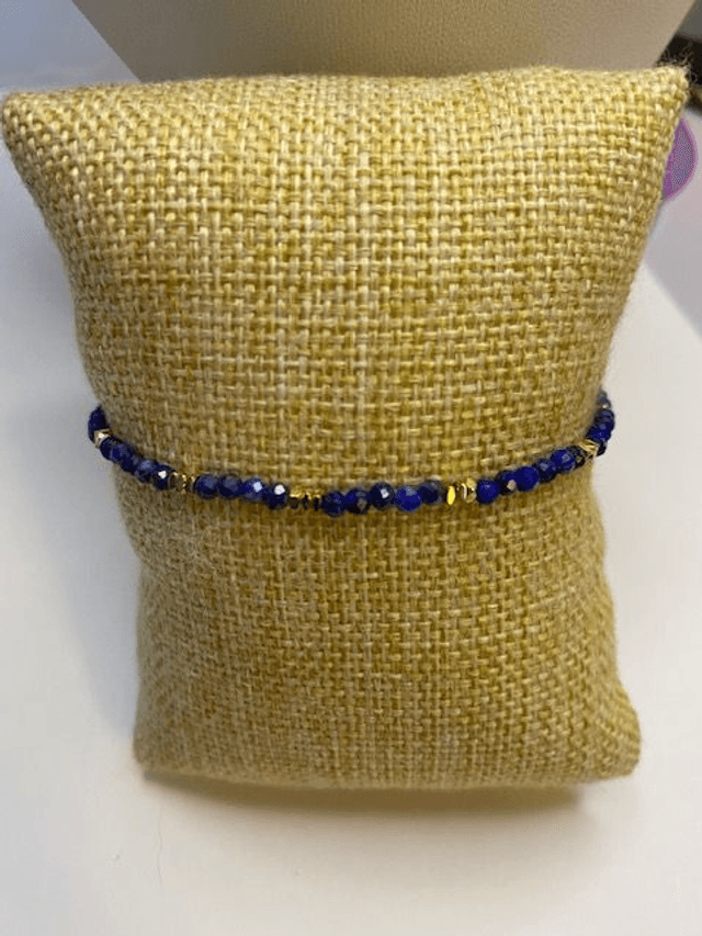 Bracelet Perles Colorées Bleues 
