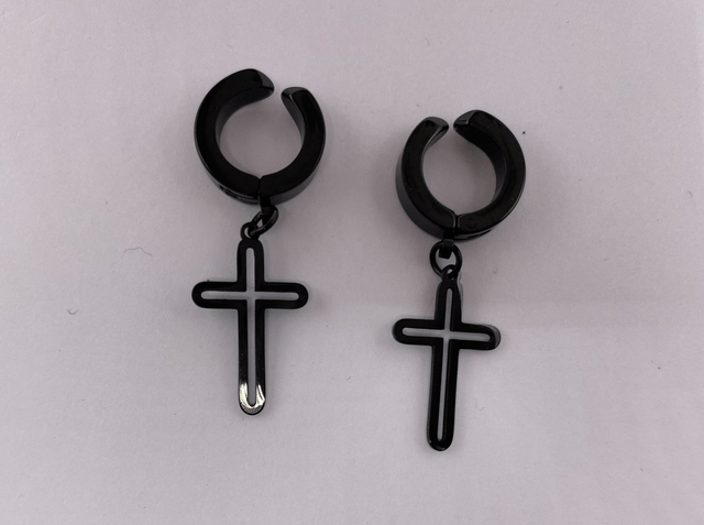 Boucles d'Oreilles Croix Homme 