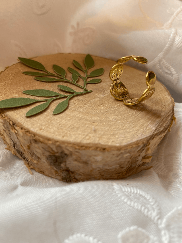 Bague anneaux dorés