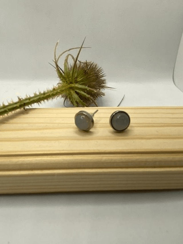 Boucles d'oreilles Agate Blanche 
