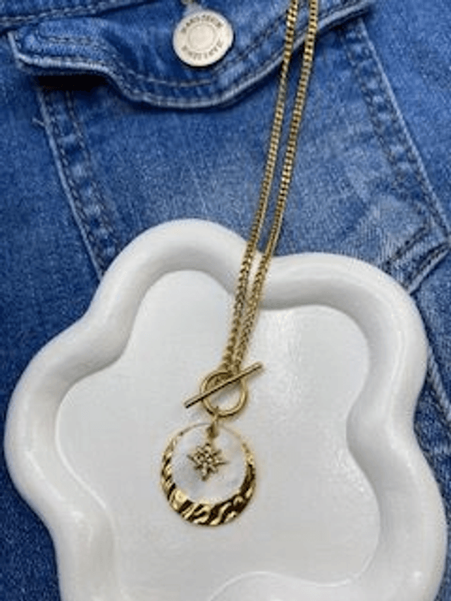Collier 3 pendentifs en acier inoxydable