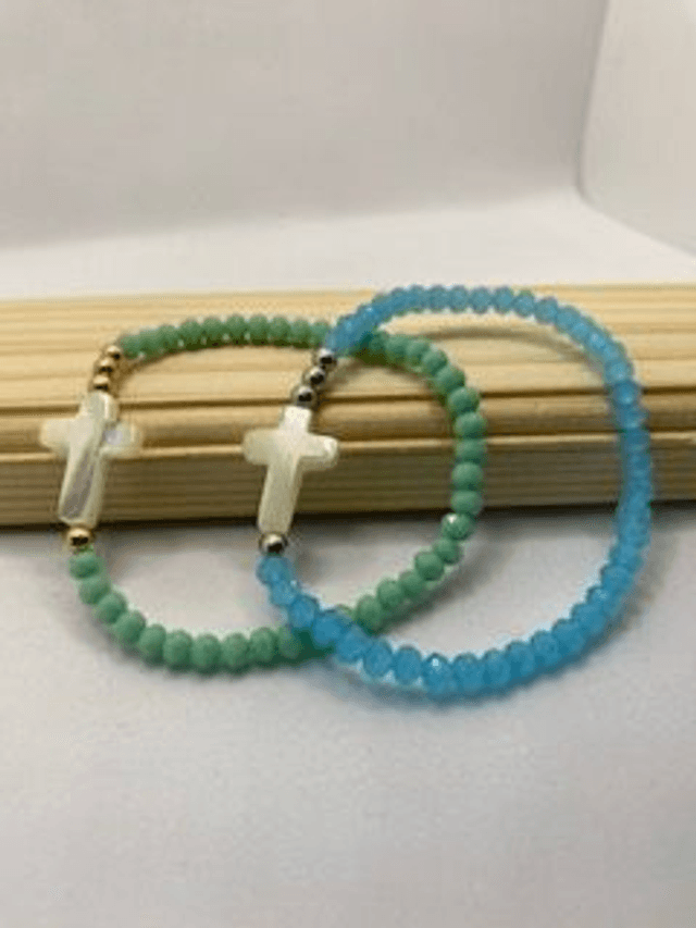 Duo Croix Nacre 