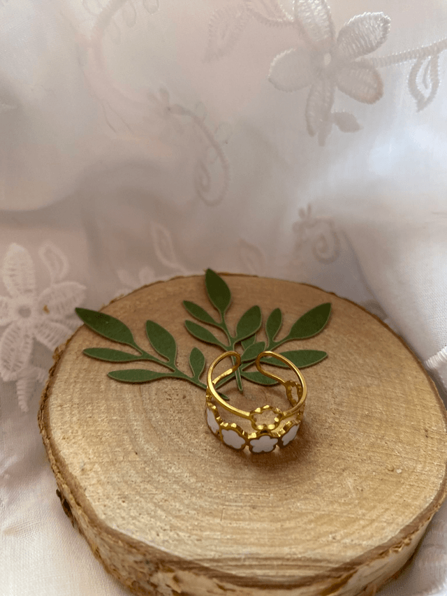Bague Fleurs Blanches 