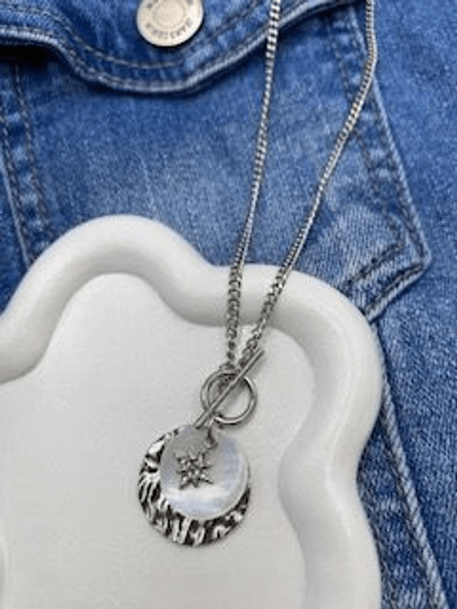 Collier 3 pendentifs en acier inoxydable