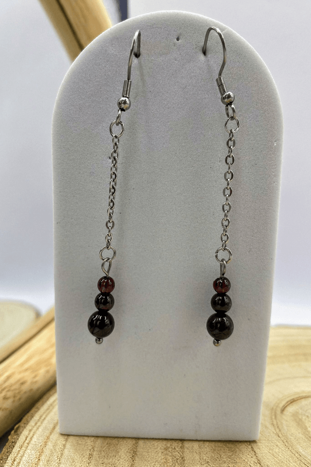 Boucles Grenat 