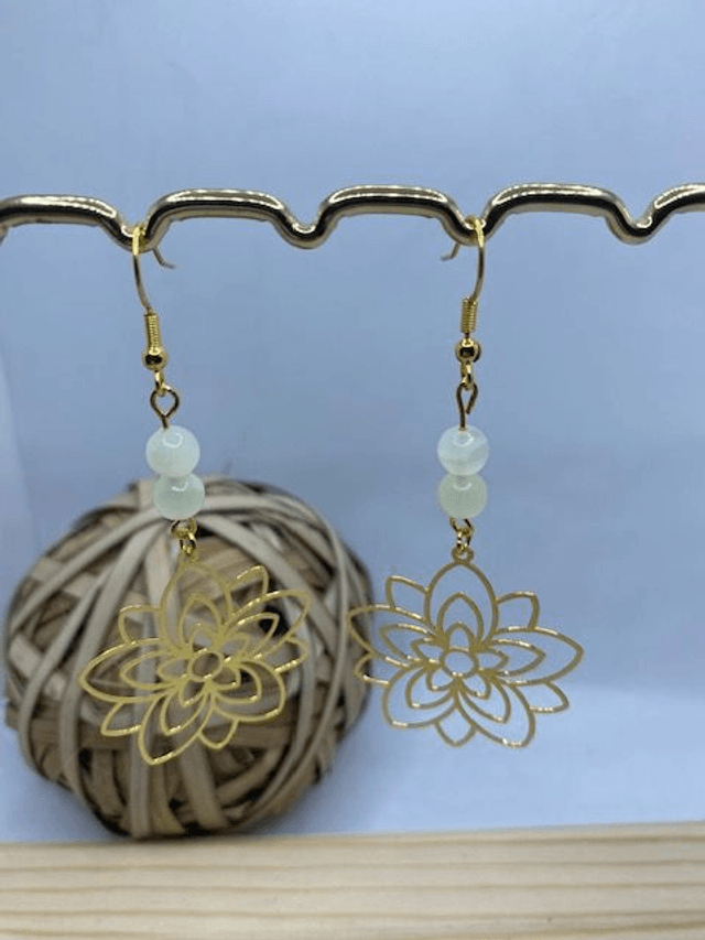 Boucles d'oreilles Fleurs de Lotus 