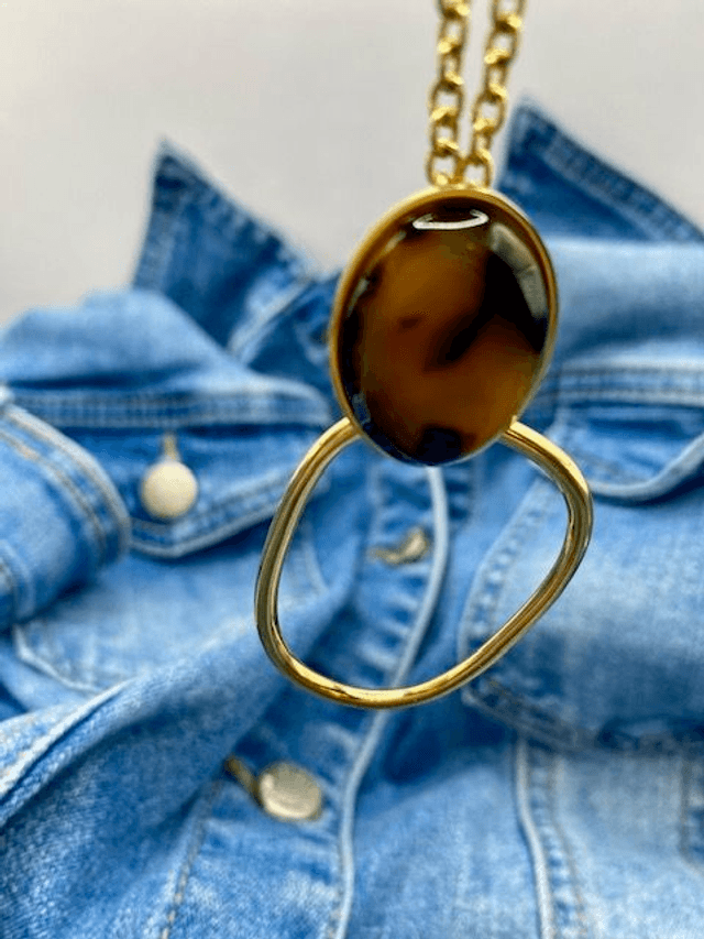 Collier Ovale Léopard