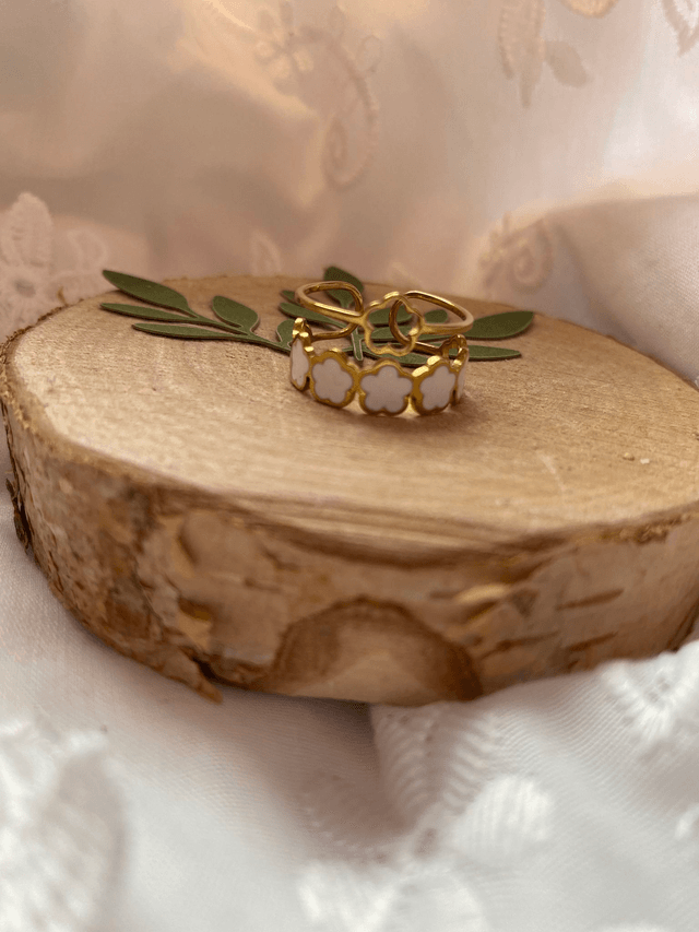 Bague Fleurs Blanches 