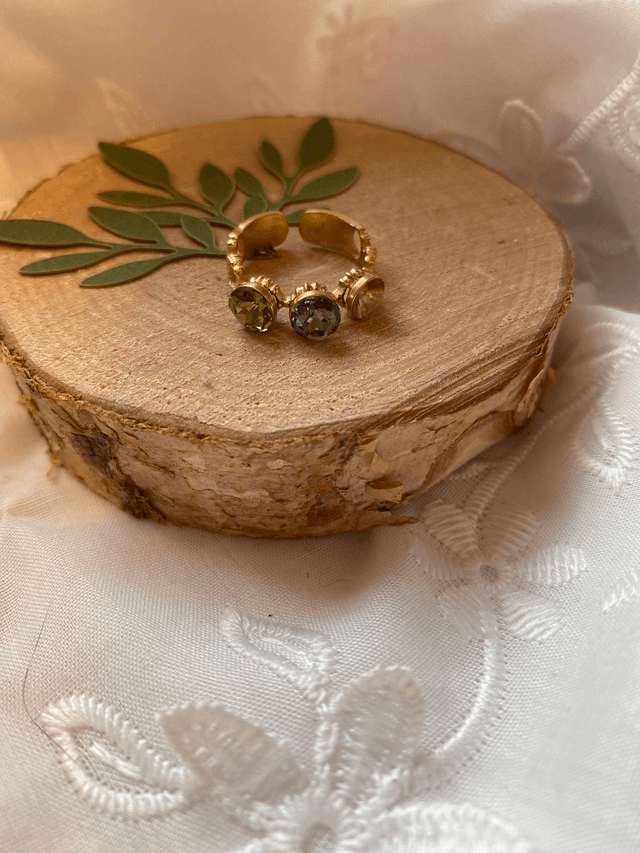 Bague 3 cristaux 