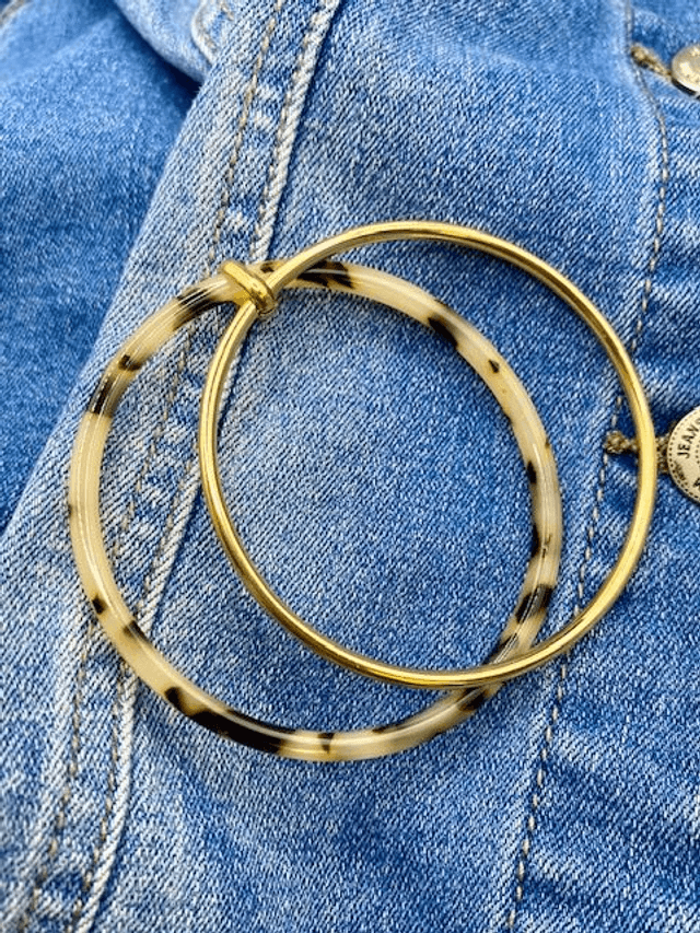 Jonc Double Doré Léopard