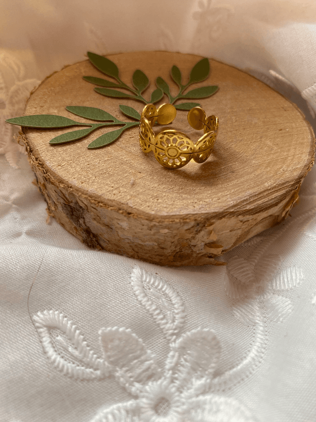 Bague anneaux dorés