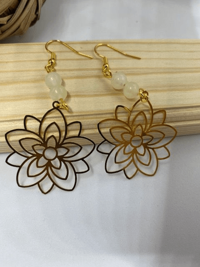 Boucles d&#039;oreilles Fleurs de Lotus 